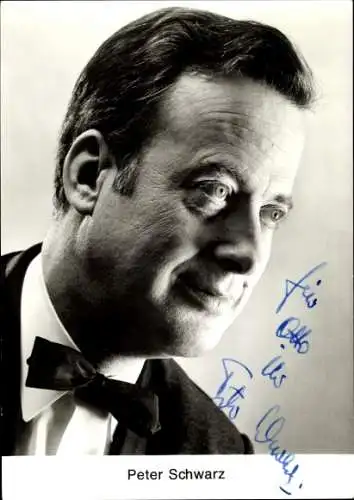 Ak Schauspieler Peter Schwarz, Portrait, Autogramm