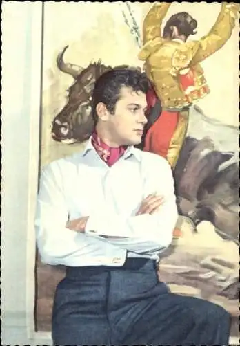 Ak Schauspieler Tony Curtis, Portrait, Stier, Torero