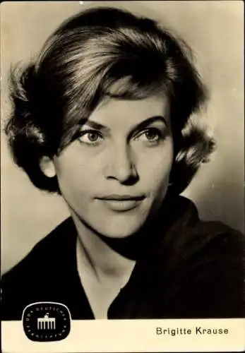 Ak Schauspielerin Brigitte Krause, DDR Deutscher Fernsehfunk, Portrait