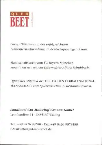 Ak Schauspieler Gregor Wittmann, Portrait, Autogramm