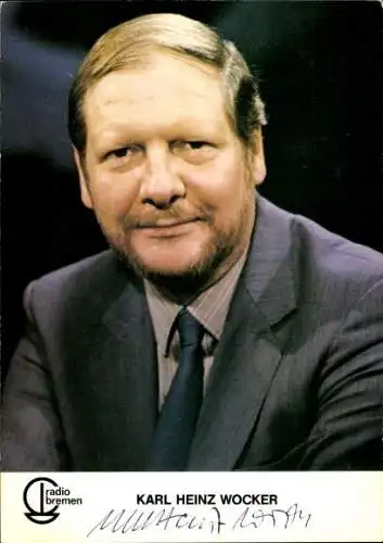 Ak Schauspieler Karl Heinz Wocker, Portrait, Autogramm