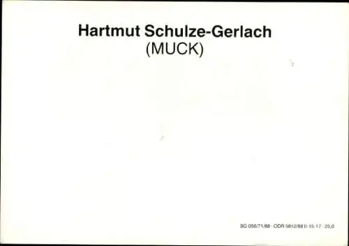 Ak Fernsehmoderator Hartmut Schulze-Gerlach MUCK, Portrait, Autogramm