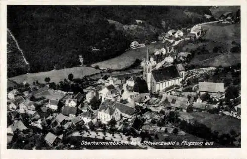 Ak Oberharmersbach im Schwarzwald Baden, Fliegeraufnahme