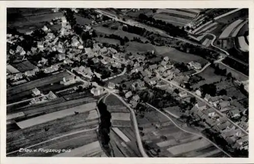 Ak Erlau Schleusingen in Thüringen, Blick auf den Ort, Fliegeraufnahme