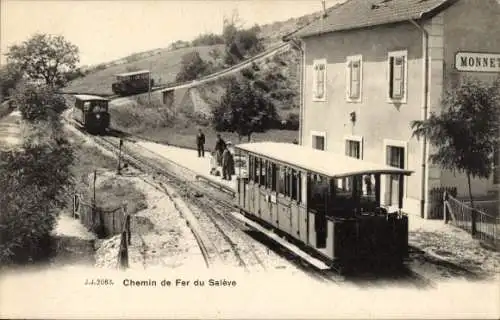 Ak Salève Haute Savoie, Eisenbahn