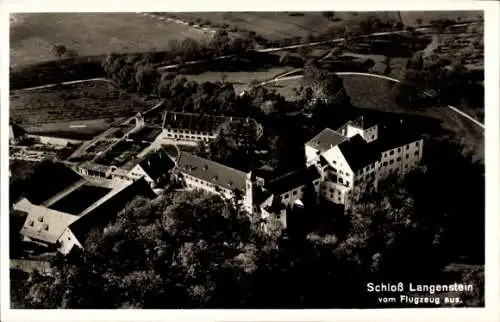 Ak Orsingen Nenzingen Baden Württemberg, Schloss Langenstein, Fliegeraufnahme