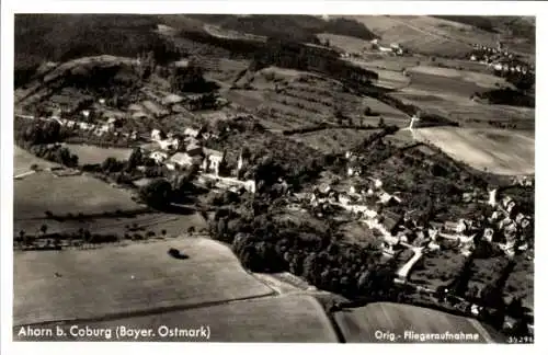 Ak Ahorn in Oberfranken, Fliegeraufnahme