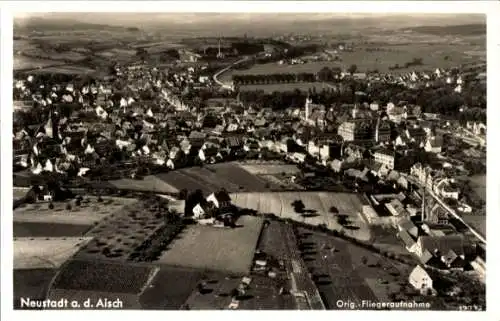 Ak Neustadt an der Aisch Mittelfranken, Fliegeraufnahme