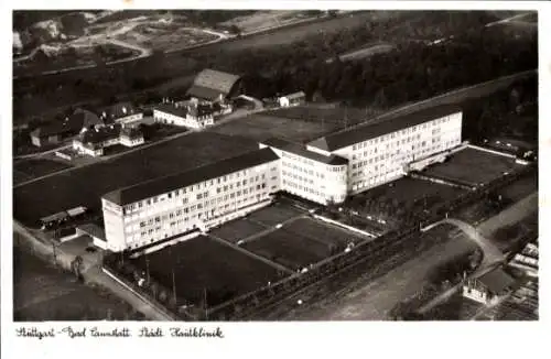 Ak Bad Cannstatt Stuttgart in Württemberg, Fliegeraufnahme, Städt. Hautklinik