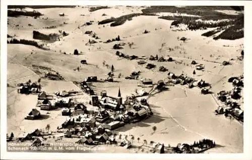 Ak Schonach im Schwarzwald, Fliegeraufnahme