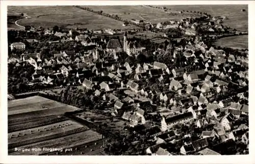 Ak Burgau in Schwaben, Fliegeraufnahme