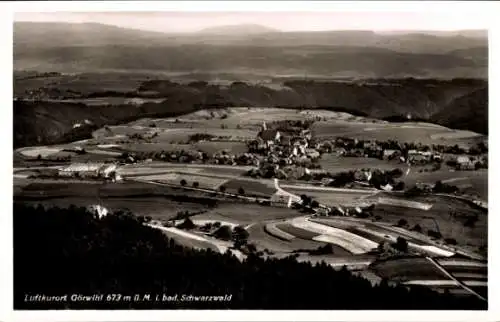 Ak Görwihl im Schwarzwald Baden, Fliegeraufnahme