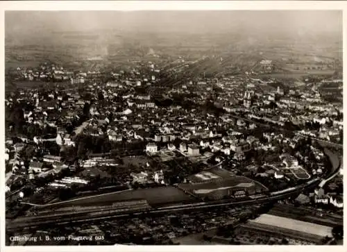 Ak Offenburg in Baden Schwarzwald, Fliegeraufnahme