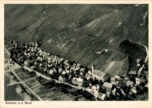 Ak Kinheim an der Mosel, Fliegeraufnahme