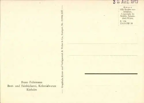 Ak Kinheim an der Mosel, Fliegeraufnahme