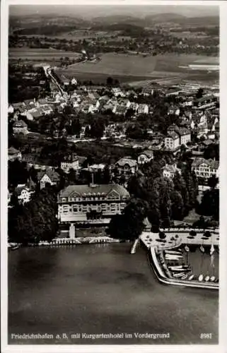 Ak Friedrichshafen am Bodensee, Fliegeraufnahme, Kurgartenhotel