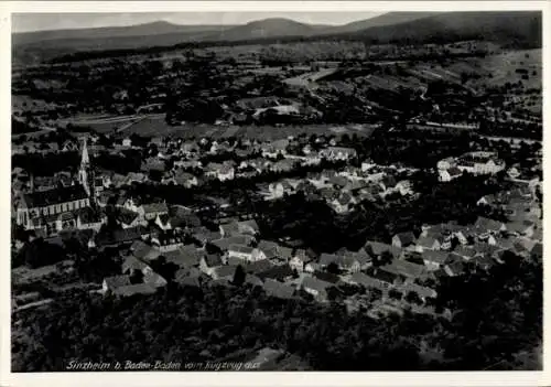 Ak Sinzheim in Baden, Fliegeraufnahme