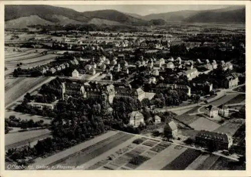 Ak Offenburg in Baden Schwarzwald, Fliegeraufnahme