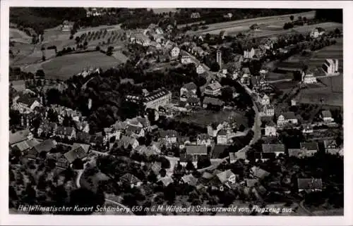 Ak Schömberg im Schwarzwald Württemberg, Fliegeraufnahme