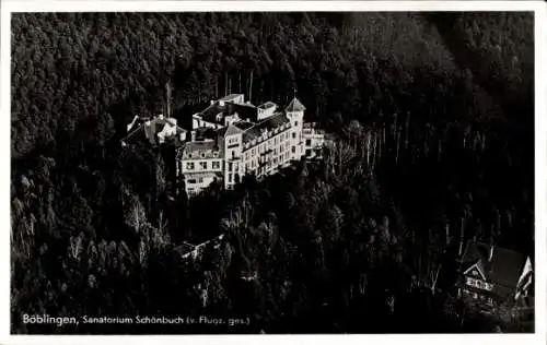 Ak Böblingen in Württemberg, Fliegeraufnahme, Sanatorium Schönbuch