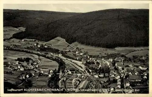 Ak Klosterreichenbach Baiersbronn im Schwarzwald, Fliegeraufnahme