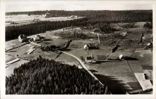 Ak Kniebis Freudenstadt im Schwarzwald, Fliegeraufnahme, Naturfreundehaus