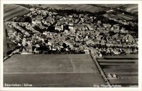 Ak Edersleben Helme, Fliegeraufnahme von der Stadt