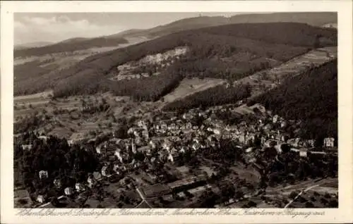 Ak Lindenfels im Odenwald, Fliegeraufnahme, Neunkircher Höhe, Kaiserturm