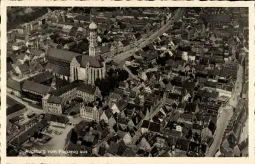 Ak Augsburg in Schwaben, Fliegeraufnahme, Kirche