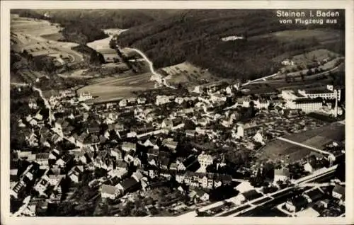 Ak Steinen in Baden Schwarzwald, Fliegeraufnahme