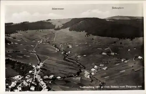 Ak Todtnauberg Todtnau im Schwarzwald, Fliegeraufnahme, Stübenwasen, Feldbergturm