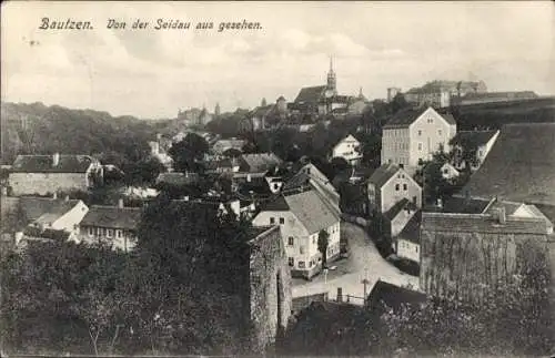 Ak Bautzen in der Oberlausitz, Gesamtansicht von der Seidau aus gesehen