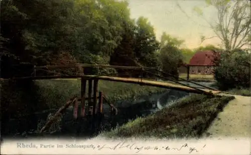 Ak Rheda Wiedenbrück in Westfalen, Schlosspark