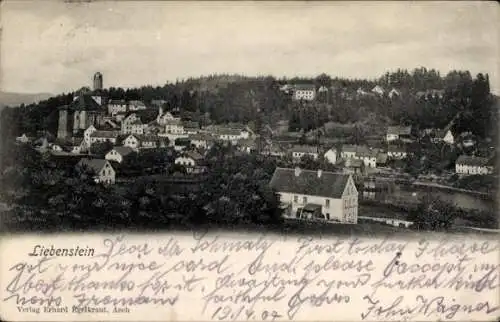 Ak Liba Liebenstein Region Karlsbad, Gesamtansicht