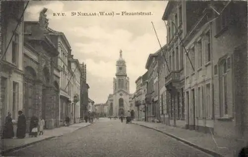 Ak St. Nicolas Sint Niklaas Waas Waes Ostflandern Belgien, Plezantstraat