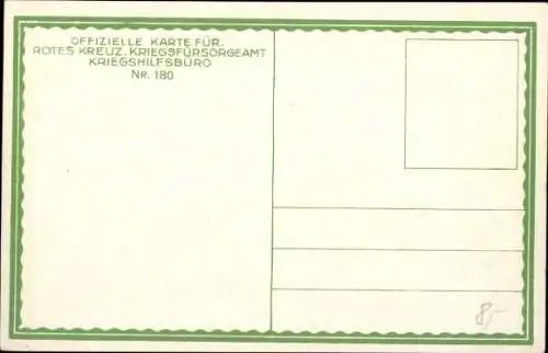 Künstler Ak Schubert, Mich aushungern, Kind mit Soldatenmütze, Säbel und Milchflasche, 1. WK