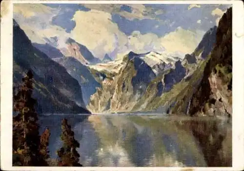 Künstler Ak Maurus, Hanns, Schönau am Königssee Oberbayern, Der Königssee