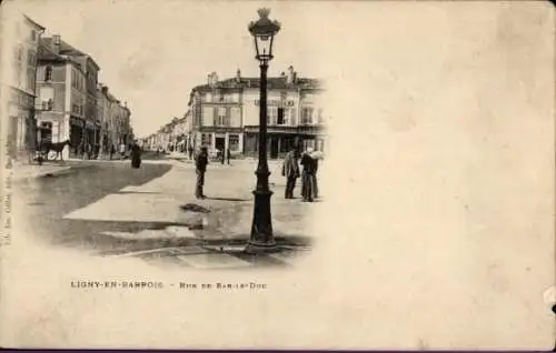 Ak Ligny en Barrois Meuse, Rue de Bar-Le-Duc