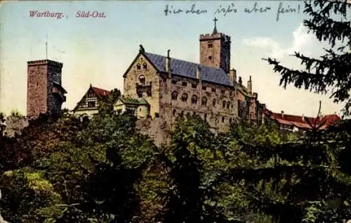 Ak Lutherstadt Eisenach in Thüringen, Wartburg, Süd-Ost