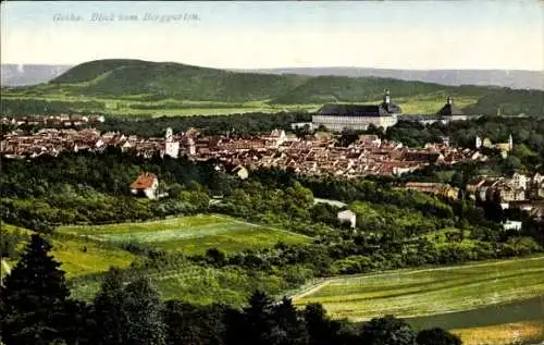 Ak Gotha in Thüringen, Panorama, Blick vom Berggarten