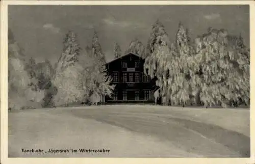 Ak Friedrichroda im Thüringer Wald, Tanzbuche Jägersruh, Winter