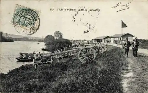 Ak Versailles Yvelines, Ecote de Pont du Génie de Versailles