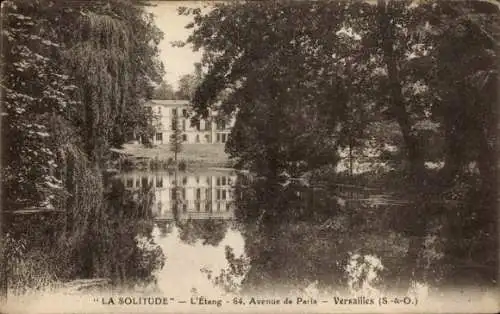 Ak Versailles Yvelines, La Solitude, L’Etang