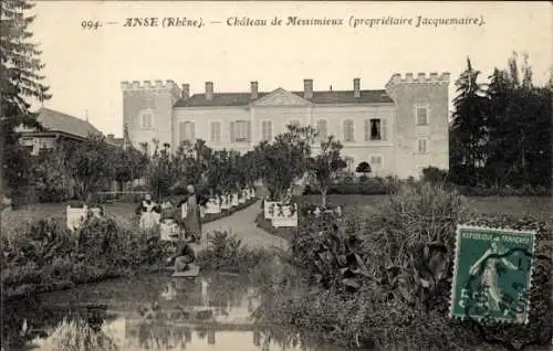 Ak Anse Rhône, Chateau de Messimieux, Besitzer Jacquemaire