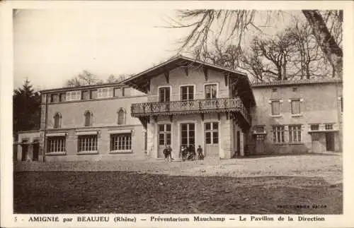 Ak Beaujeu Rhône, Preventorium Mauchamp, Management-Pavillon