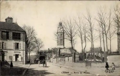 Ak Grécy Seine et Marne, Porte de Meaux