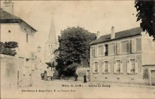 Ak Mitry Seine et Marne, Entree du Bourg