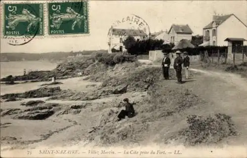 Ak Saint Nazaire Loire Atlantique, Villez Martin, La Cote prise du Fort