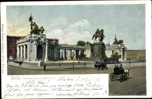 Ak Berlin Mitte, Denkmal Kaiser Wilhelm 1.