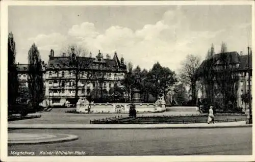 Ak Magdeburg an der Elbe, Kaiser Wilhelm Platz